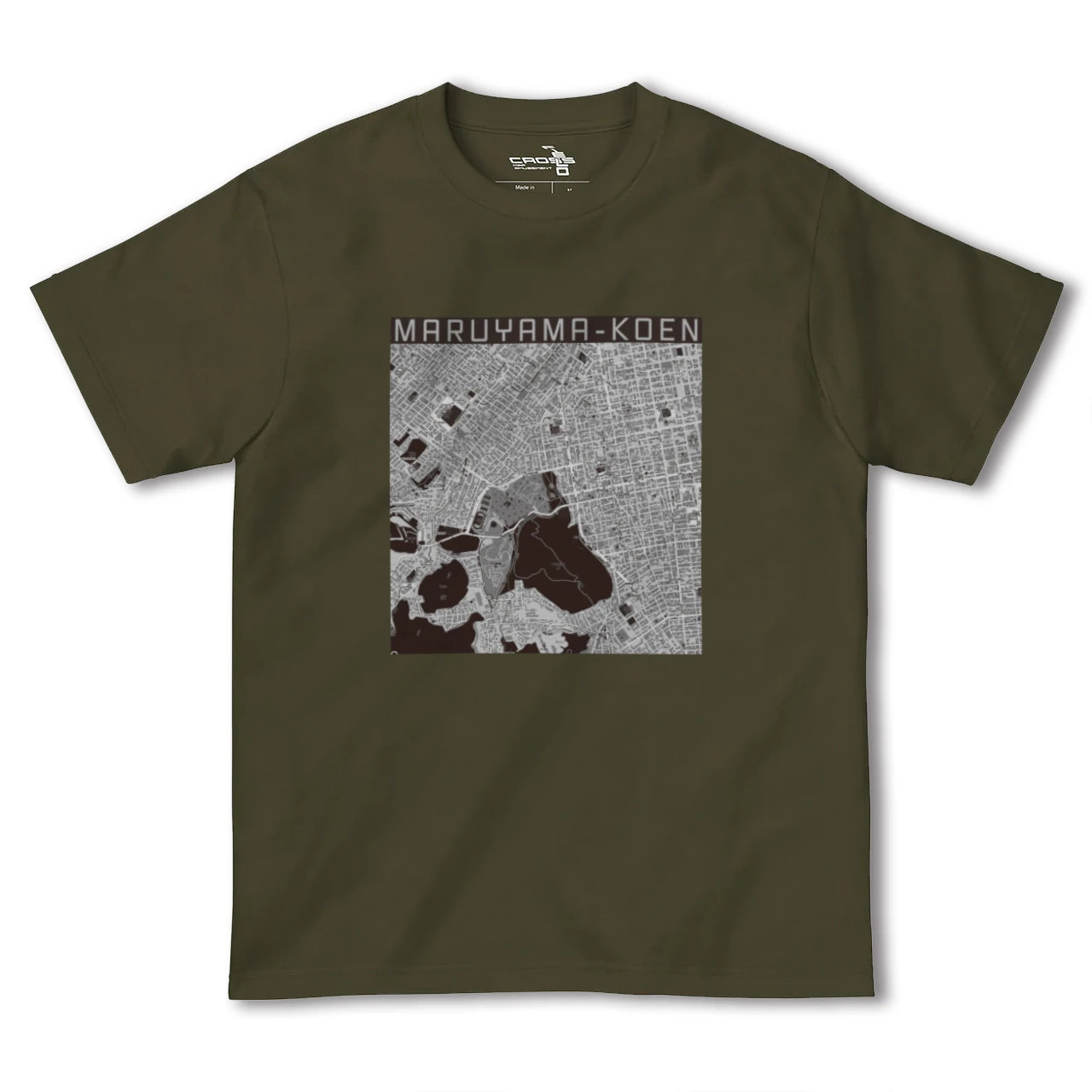 【円山公園(北海道)】地図柄ヘビーウェイトTシャツ