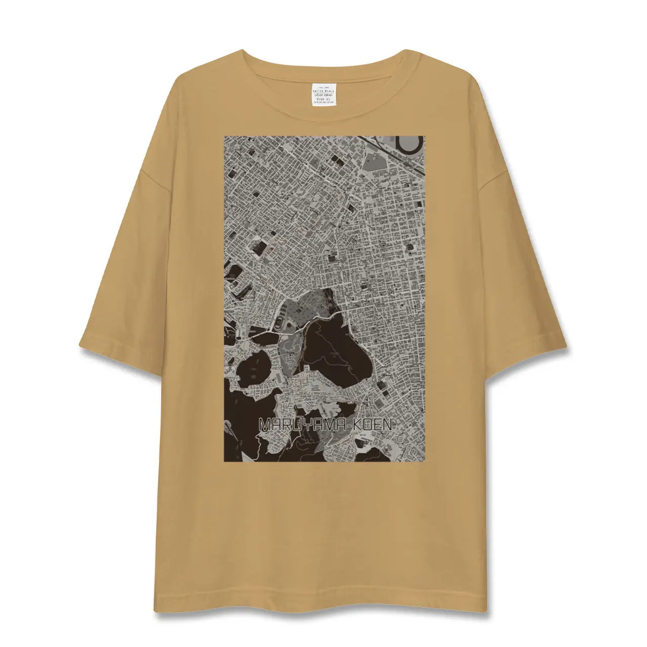 【円山公園(北海道)】地図柄ビッグシルエットTシャツ
