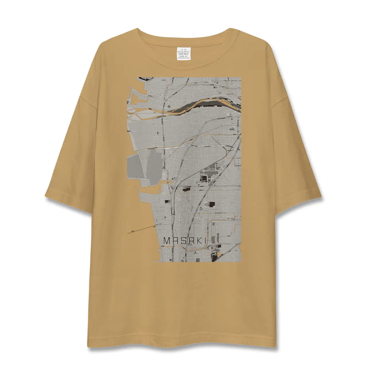 【松前(愛媛県)】地図柄ビッグシルエットTシャツ