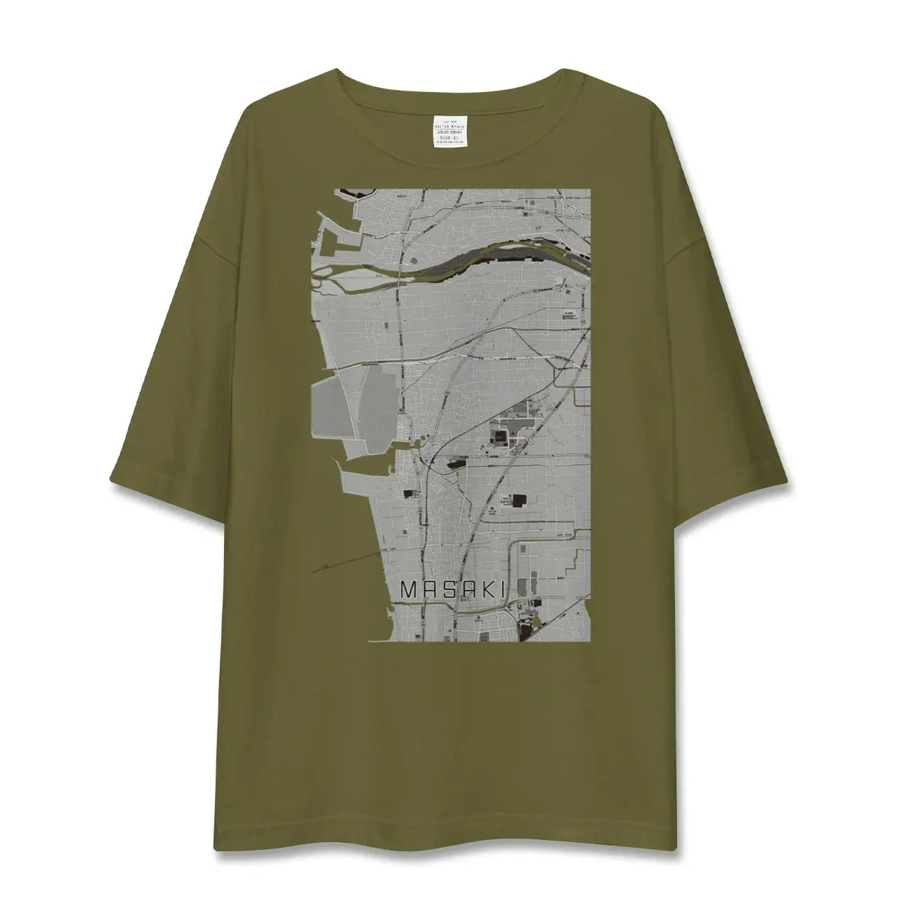 【松前(愛媛県)】地図柄ビッグシルエットTシャツ