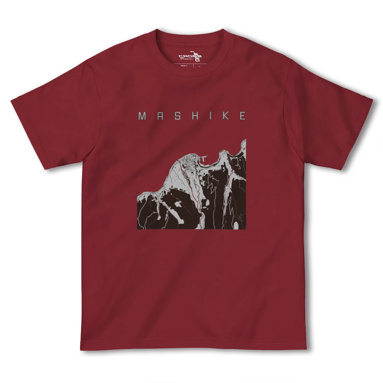 【増毛(北海道)】地図柄ヘビーウェイトTシャツ