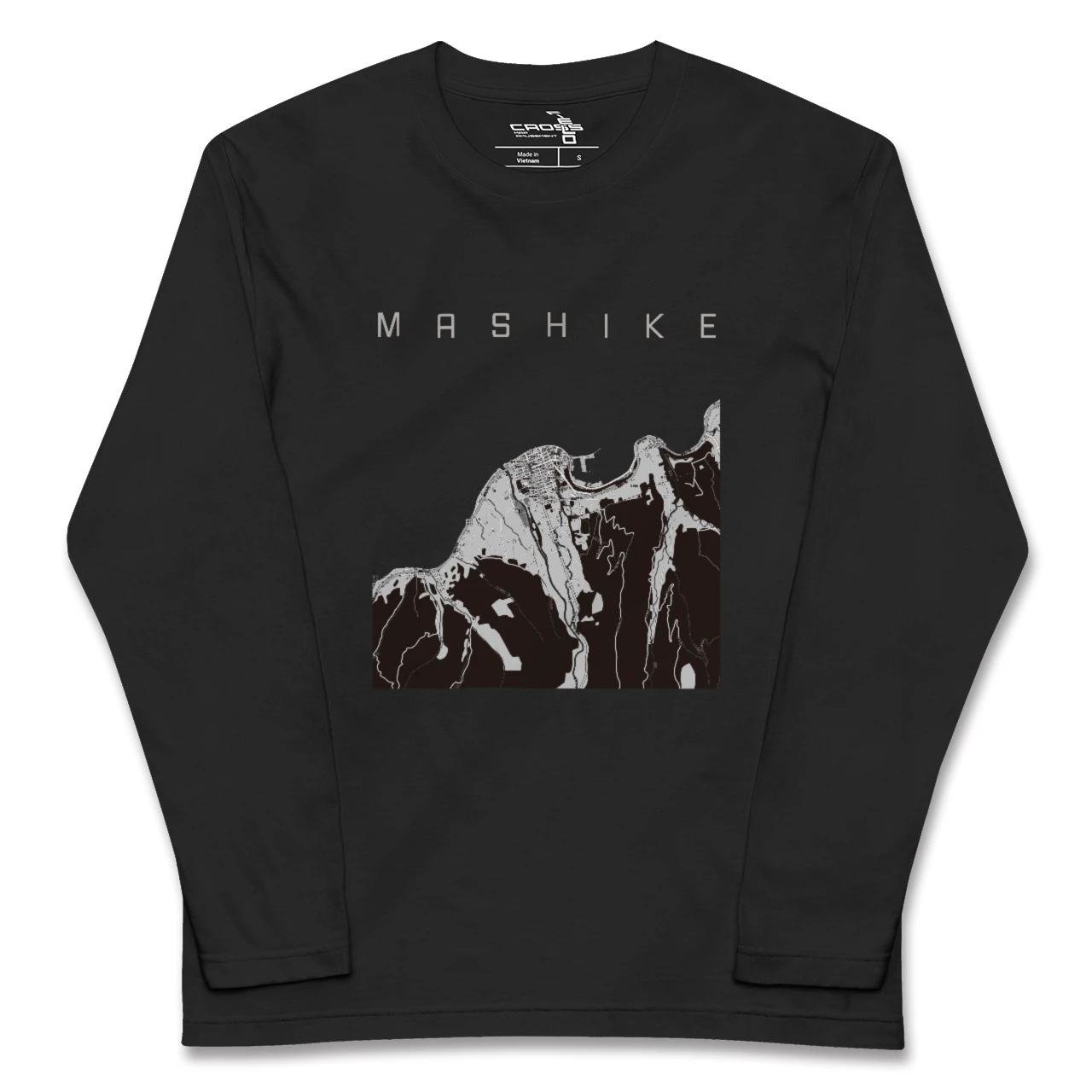 【増毛(北海道)】地図柄ロングスリーブTシャツ
