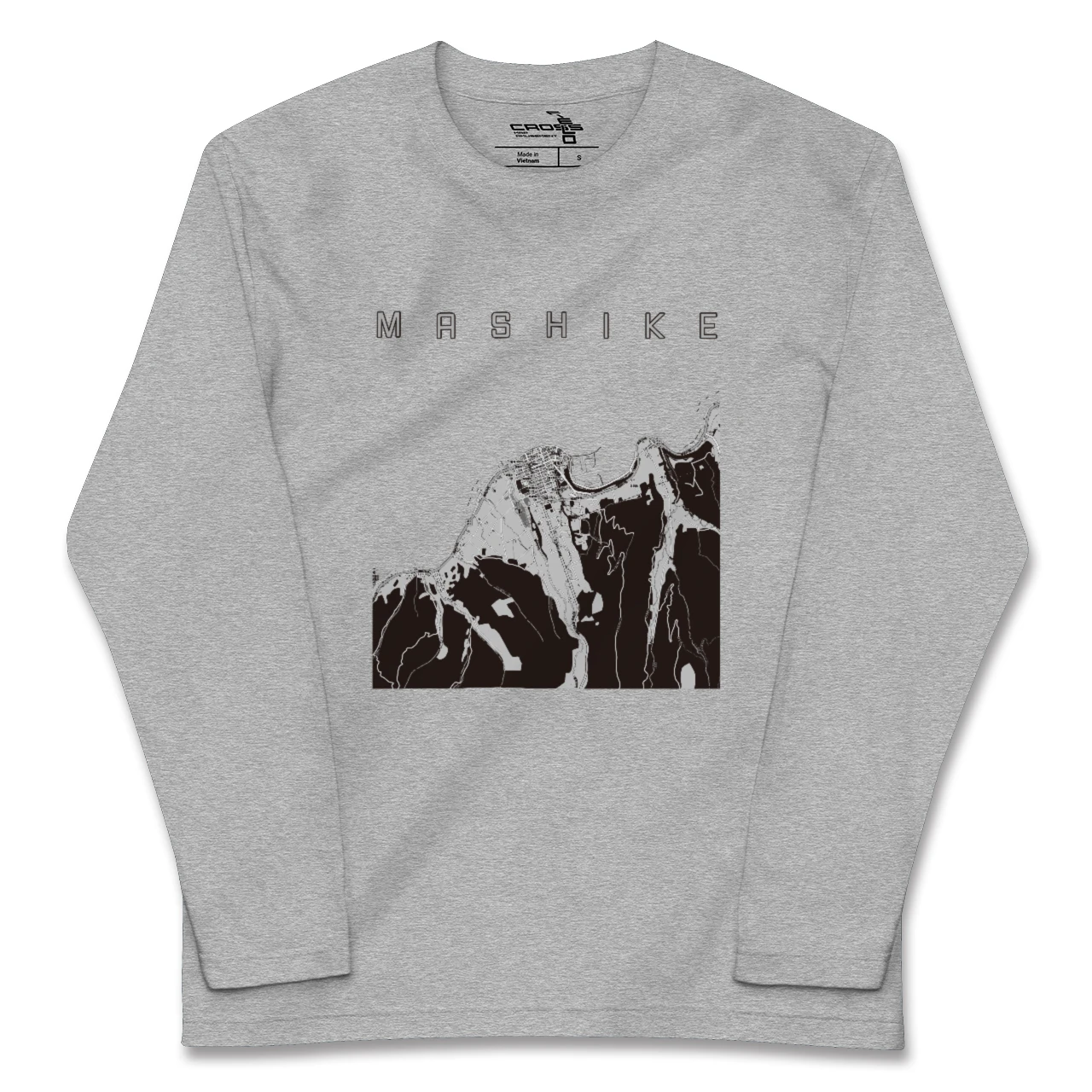 【増毛(北海道)】地図柄ロングスリーブTシャツ