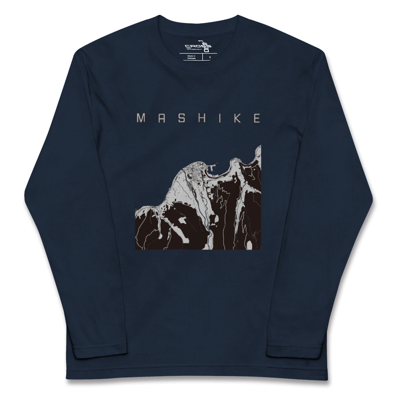 【増毛(北海道)】地図柄ロングスリーブTシャツ