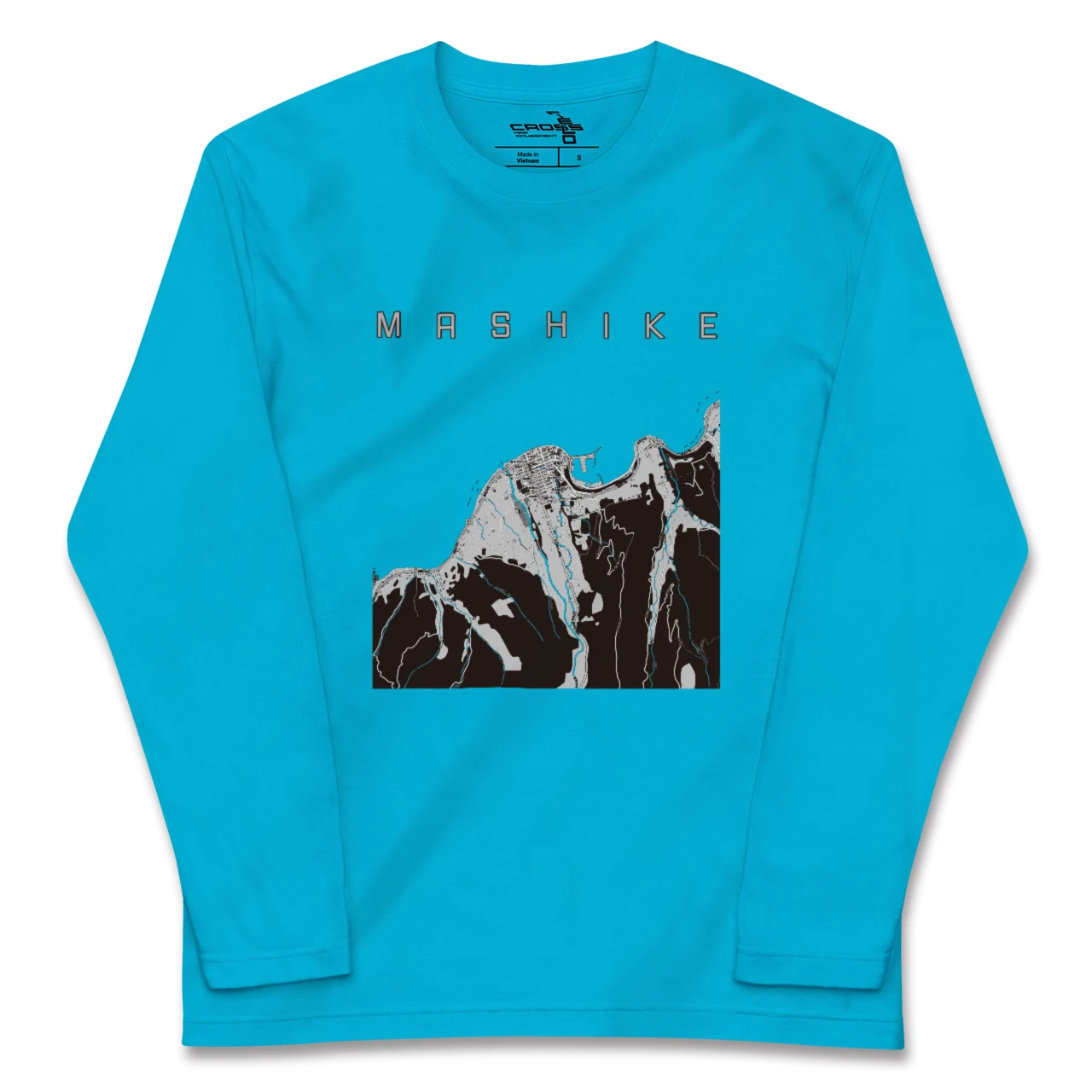 【増毛(北海道)】地図柄ロングスリーブTシャツ