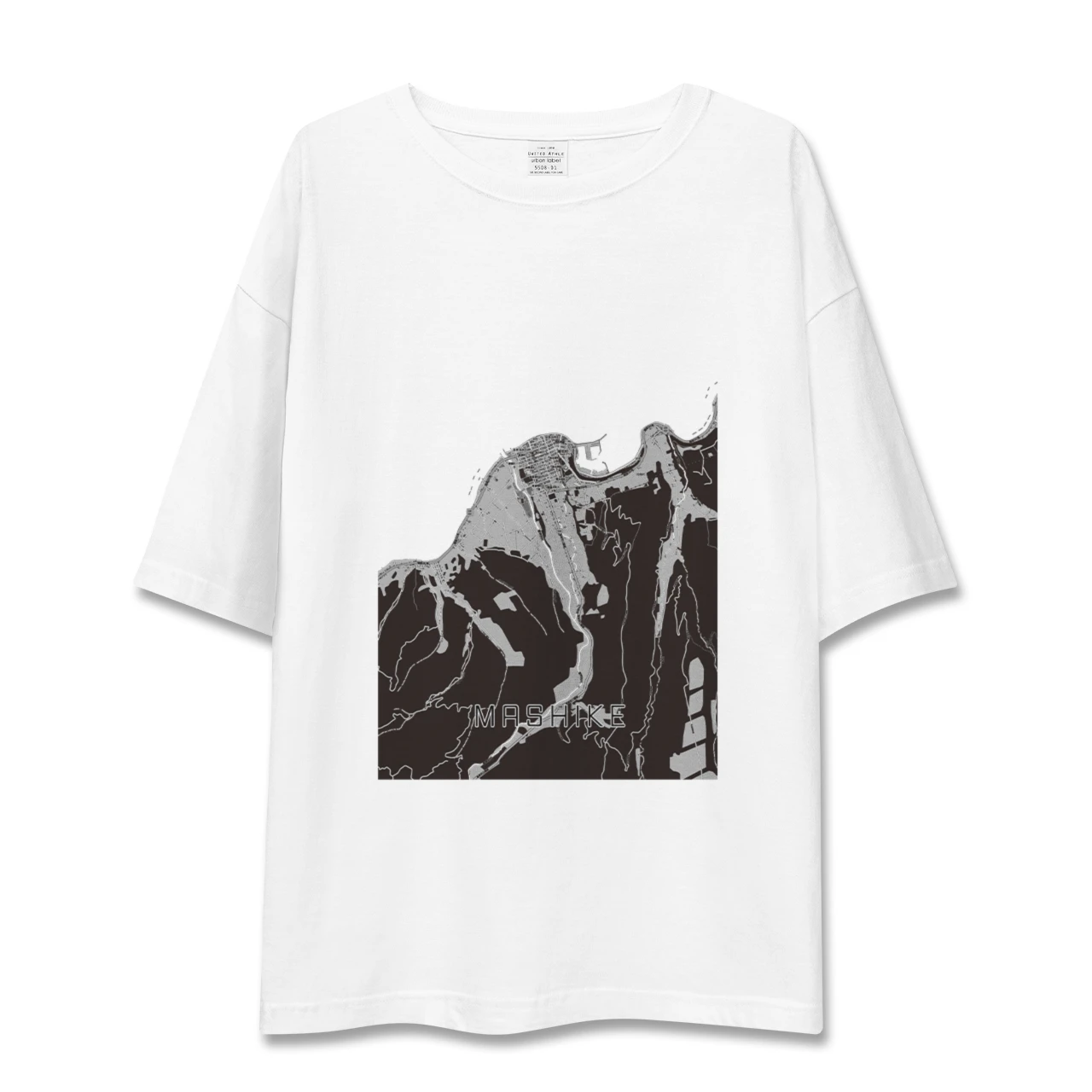 【増毛(北海道)】地図柄ビッグシルエットTシャツ