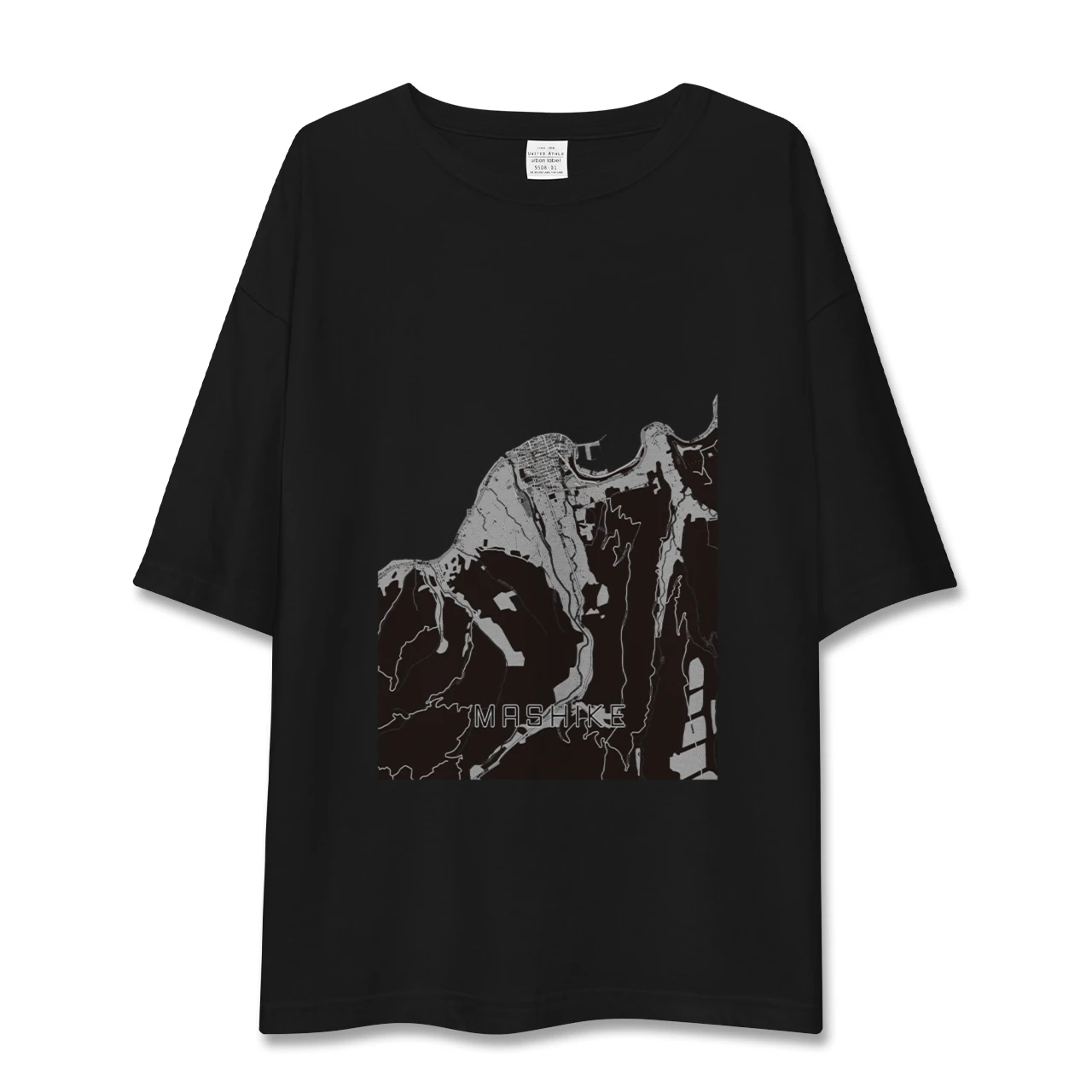 【増毛(北海道)】地図柄ビッグシルエットTシャツ