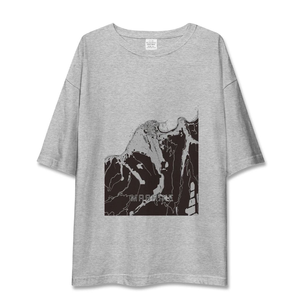 【増毛(北海道)】地図柄ビッグシルエットTシャツ