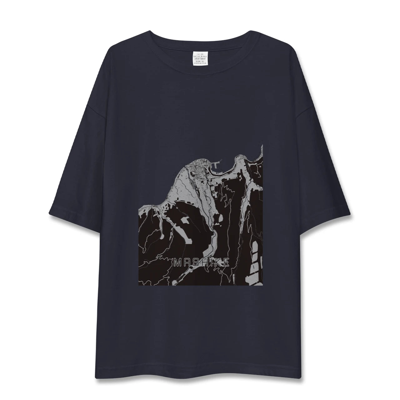 【増毛(北海道)】地図柄ビッグシルエットTシャツ