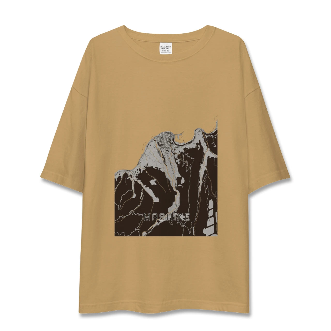 【増毛(北海道)】地図柄ビッグシルエットTシャツ