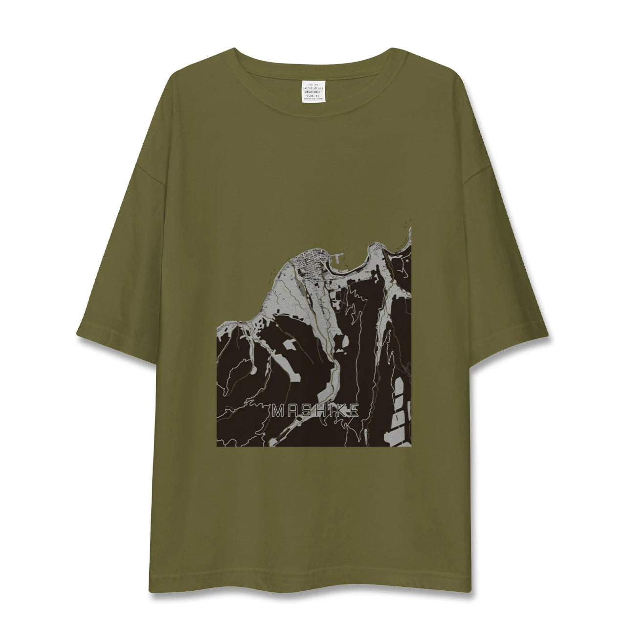 【増毛(北海道)】地図柄ビッグシルエットTシャツ