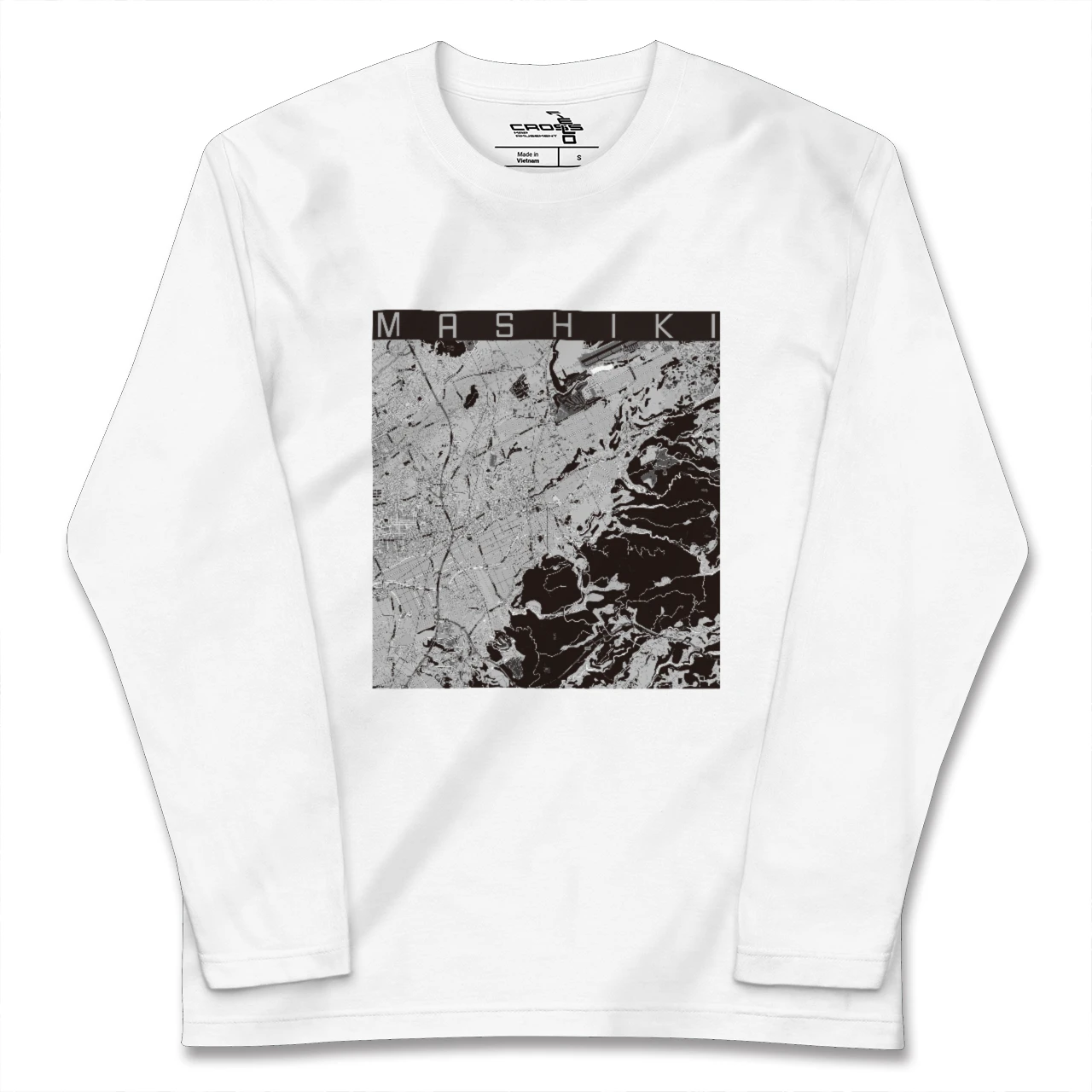【益城(熊本県)】地図柄ロングスリーブTシャツ
