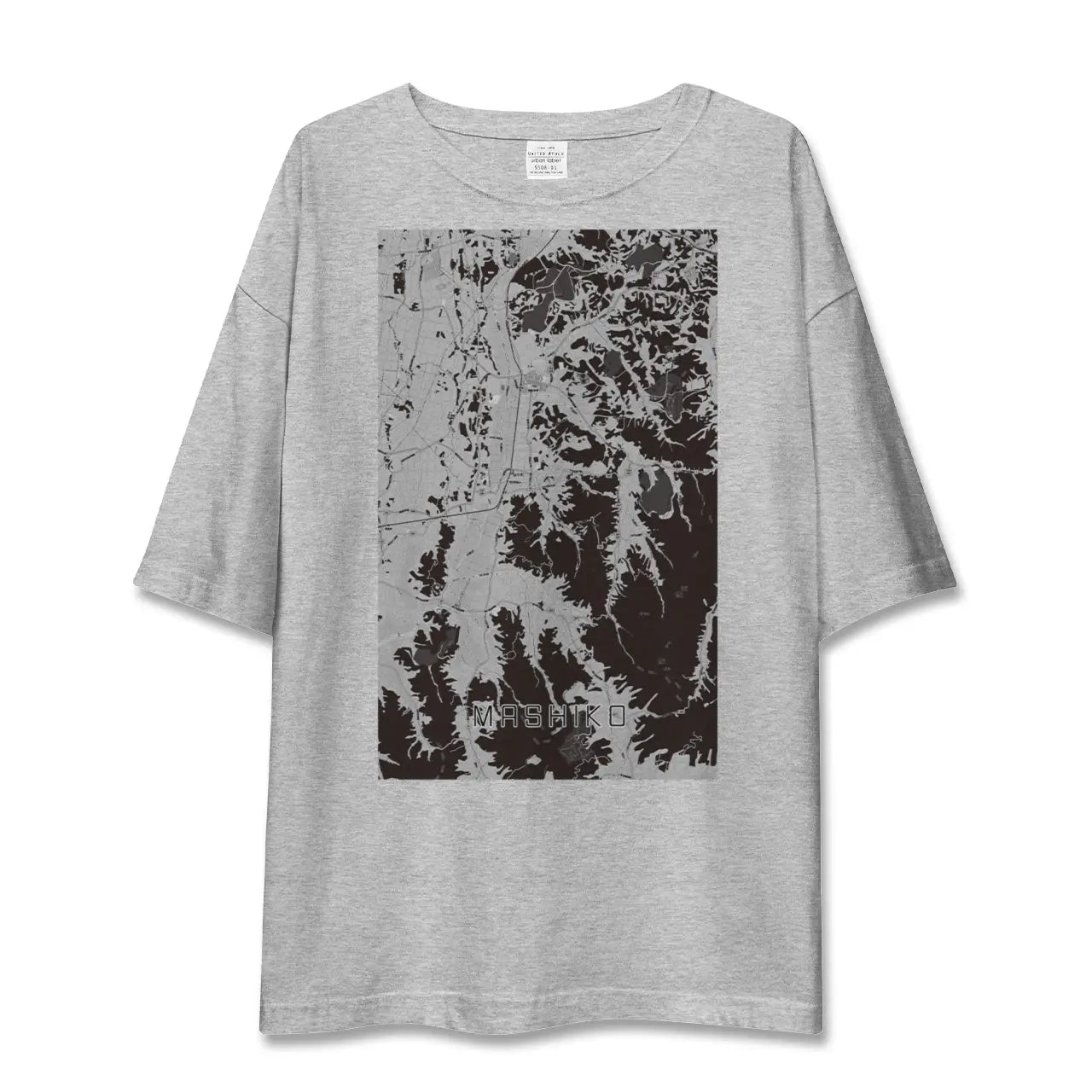 【益子(栃木県)】地図柄ビッグシルエットTシャツ