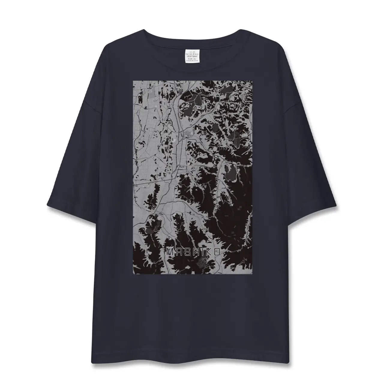 【益子(栃木県)】地図柄ビッグシルエットTシャツ