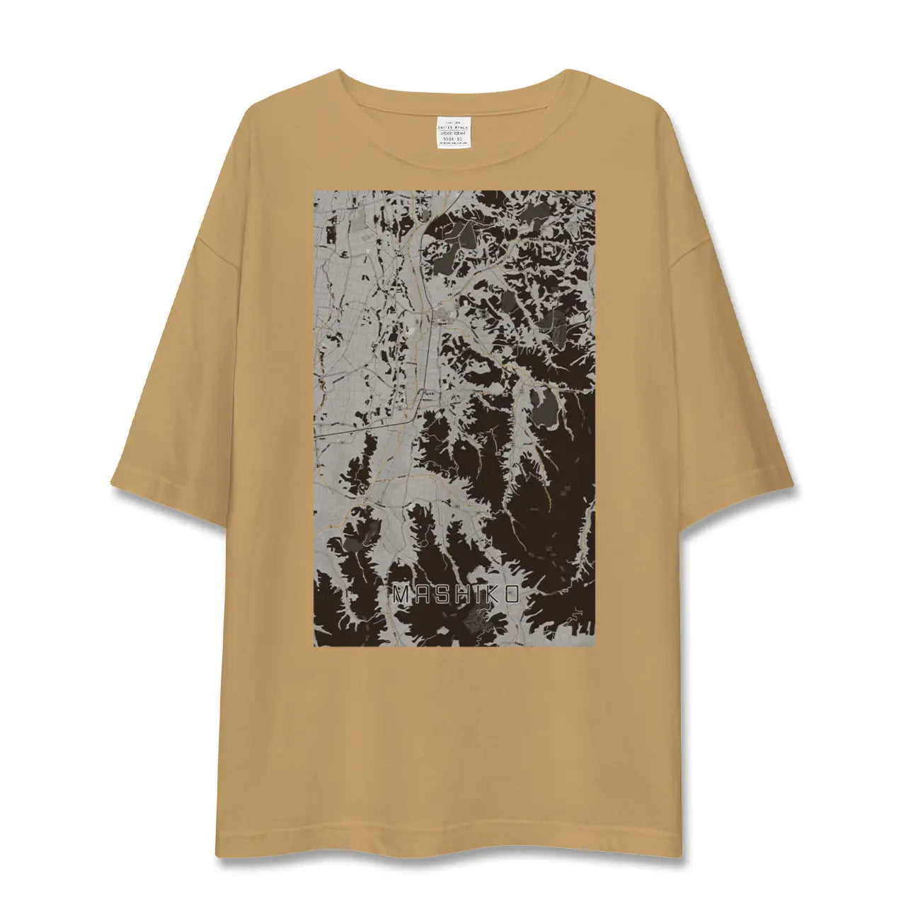 【益子(栃木県)】地図柄ビッグシルエットTシャツ