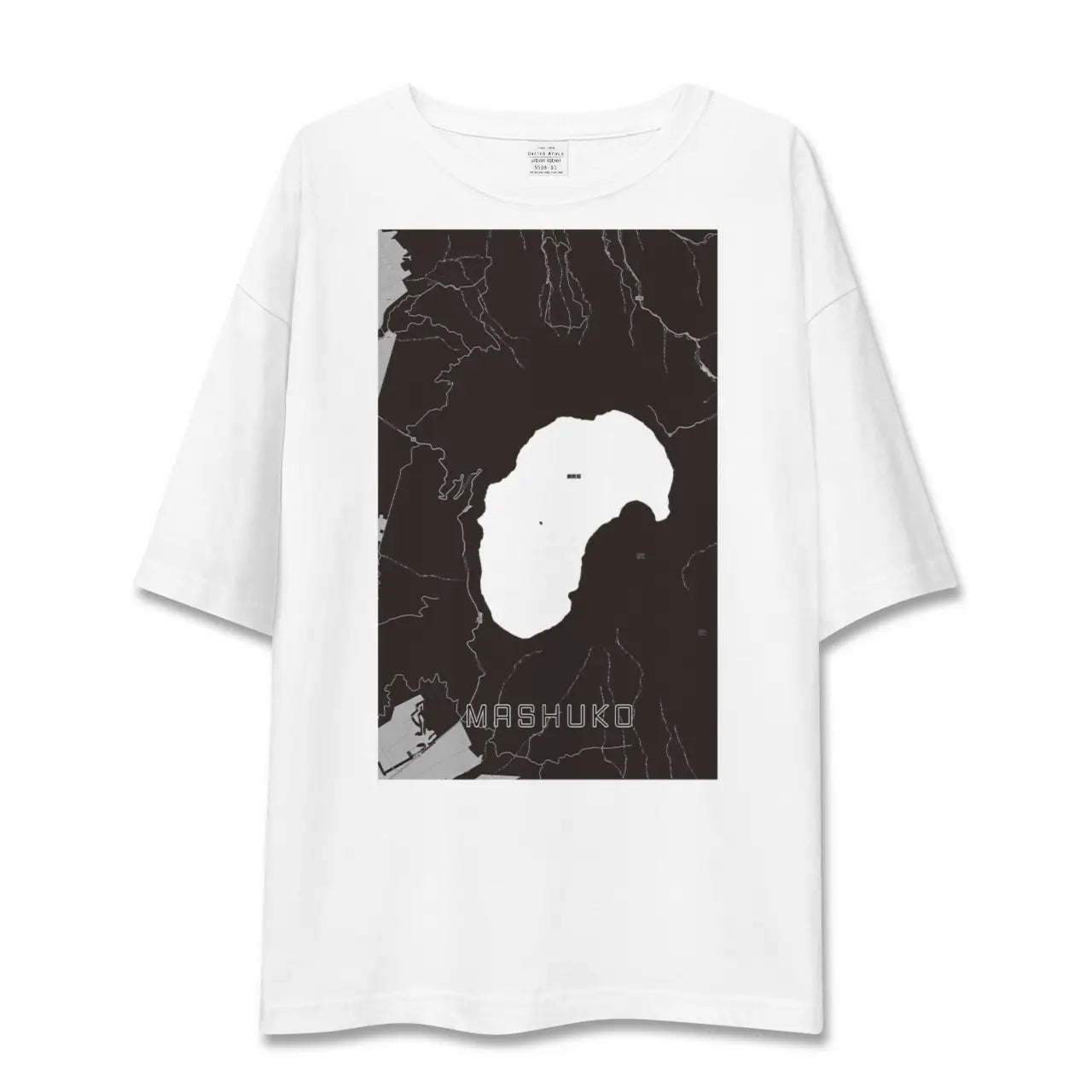 【摩周湖(北海道)】地図柄ビッグシルエットTシャツ