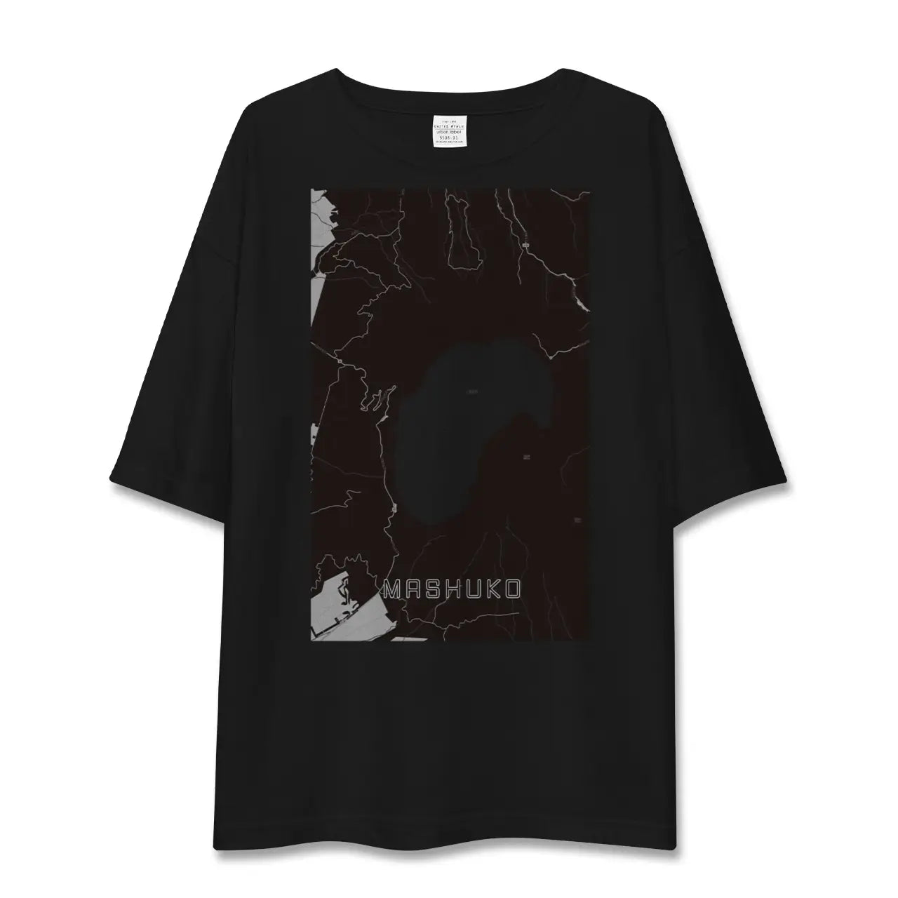 【摩周湖(北海道)】地図柄ビッグシルエットTシャツ