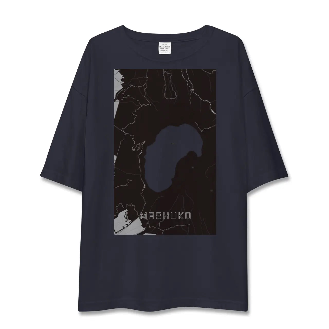 【摩周湖(北海道)】地図柄ビッグシルエットTシャツ