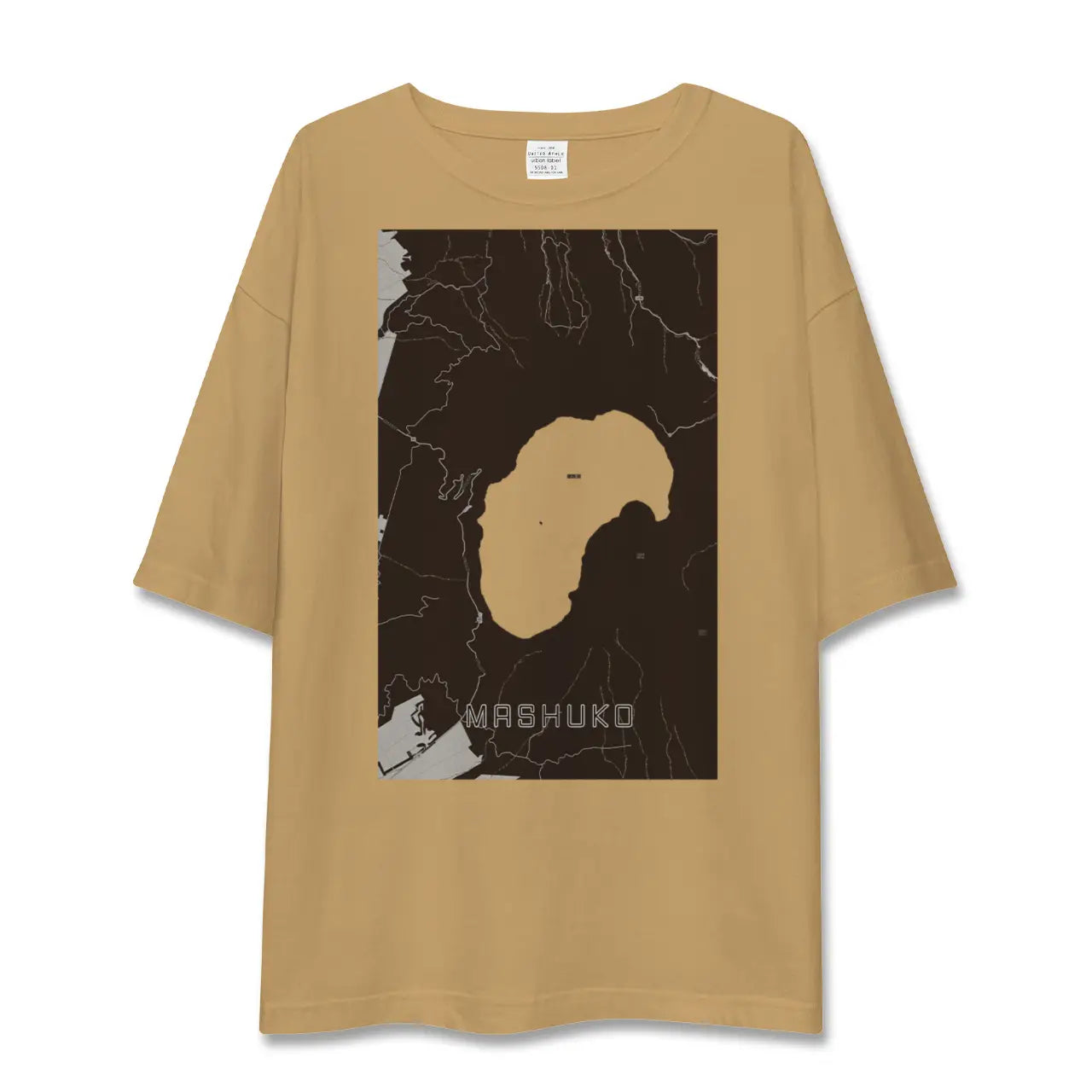 【摩周湖(北海道)】地図柄ビッグシルエットTシャツ
