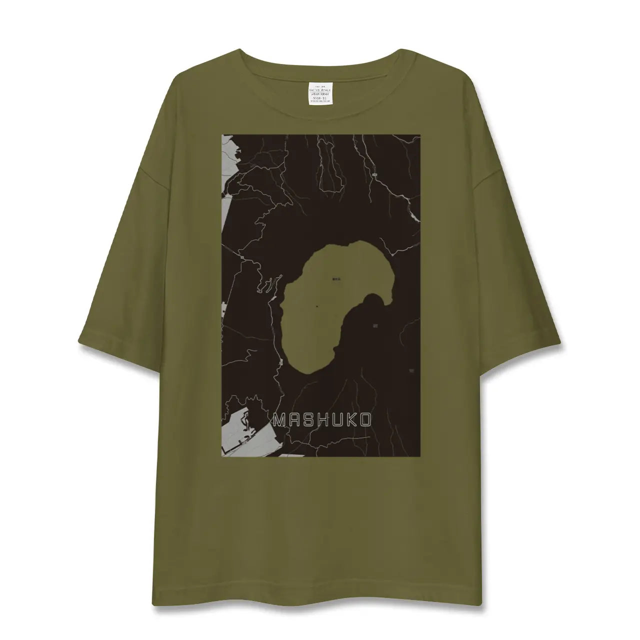 【摩周湖(北海道)】地図柄ビッグシルエットTシャツ