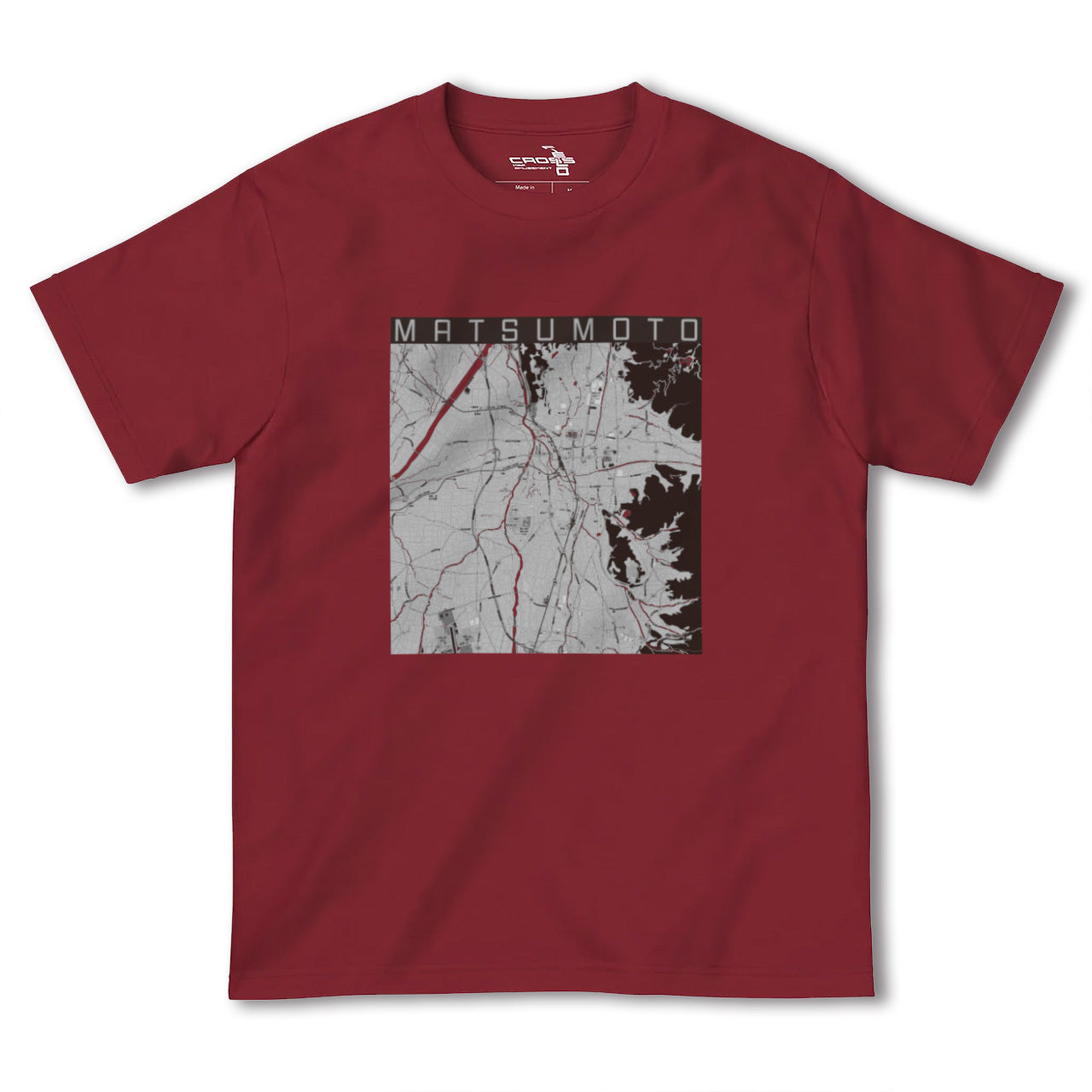 【松本(長野県)】地図柄ヘビーウェイトTシャツ