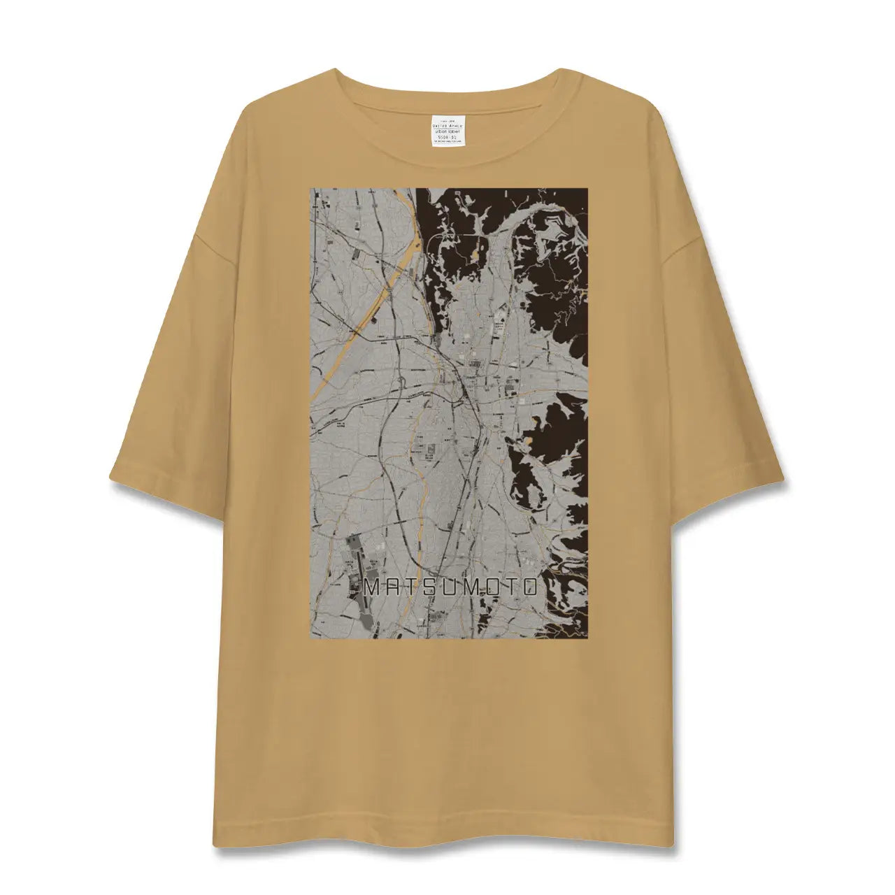 【松本(長野県)】地図柄ビッグシルエットTシャツ