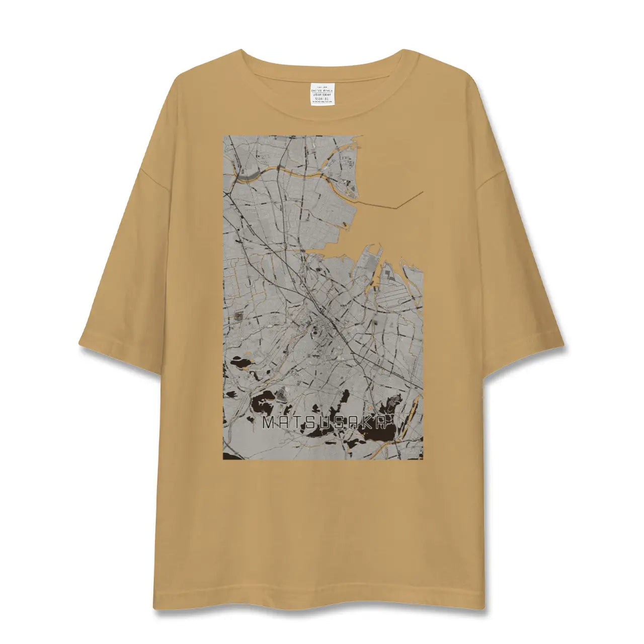【松阪(三重県)】地図柄ビッグシルエットTシャツ