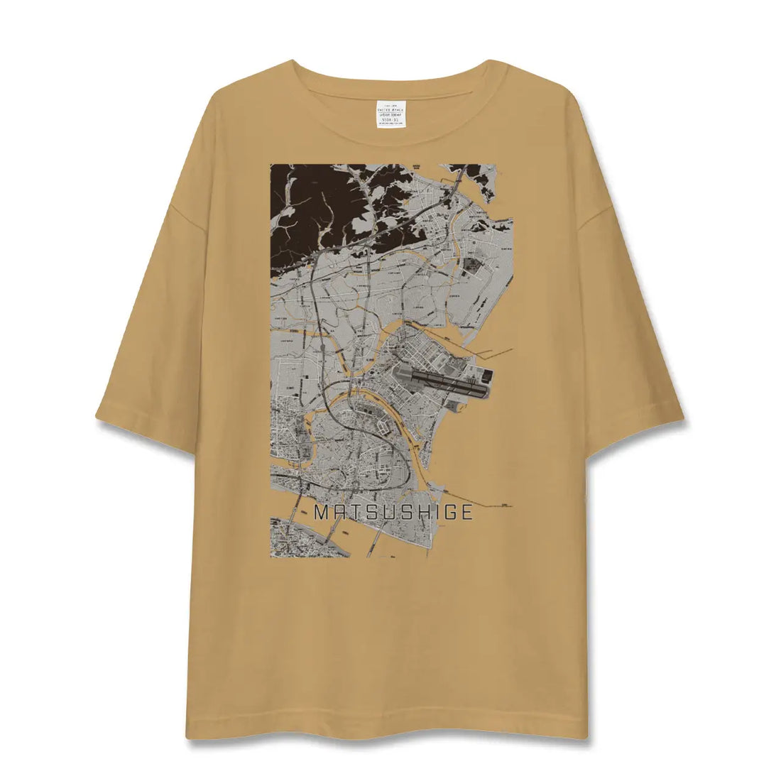 【松茂(徳島県)】地図柄ビッグシルエットTシャツ