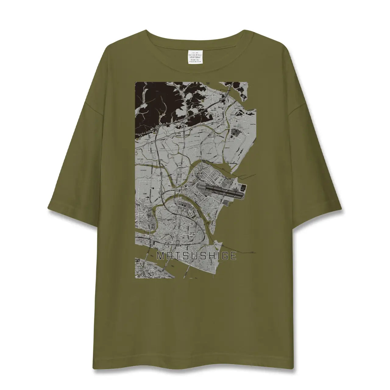 【松茂(徳島県)】地図柄ビッグシルエットTシャツ