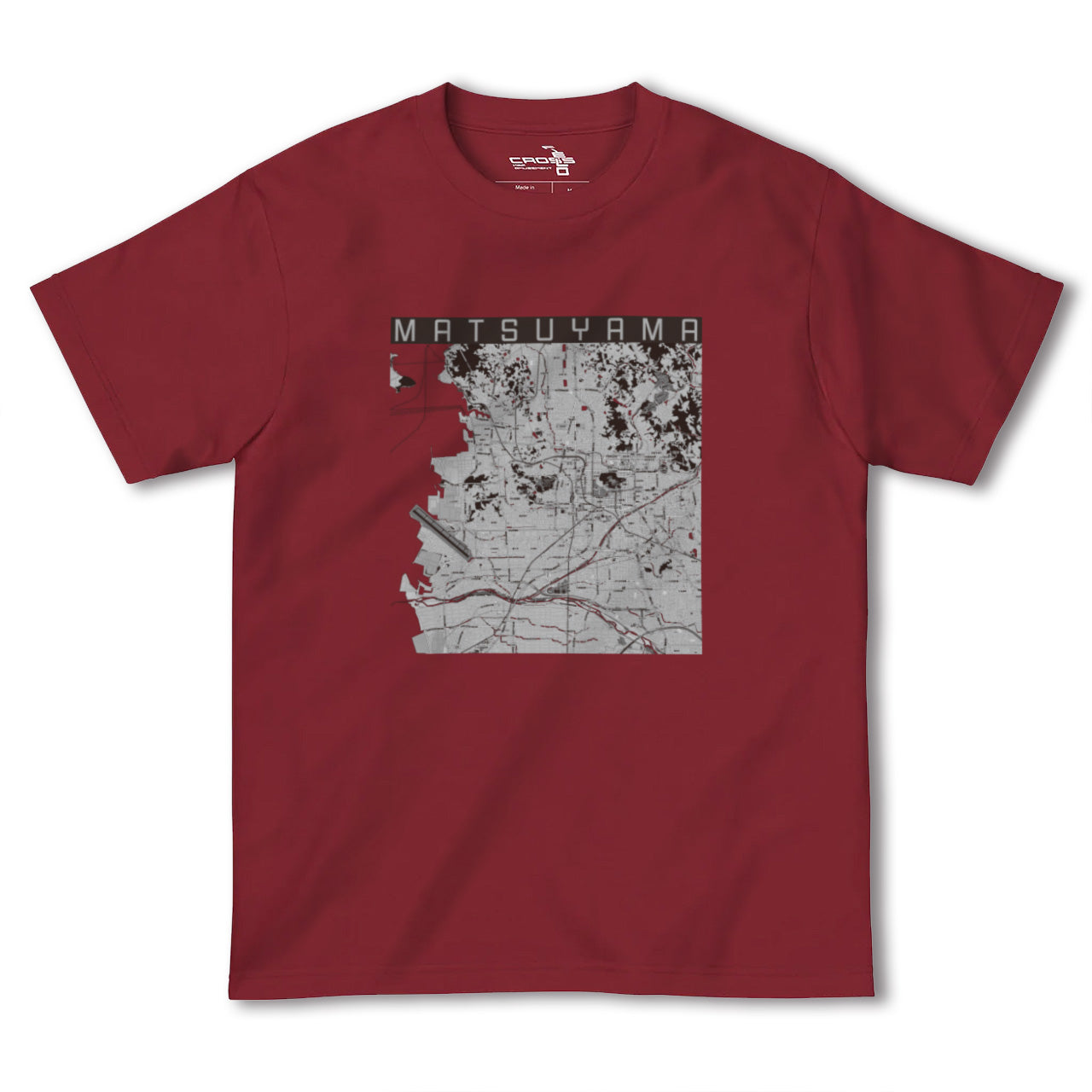 【松山(愛媛県)】地図柄ヘビーウェイトTシャツ