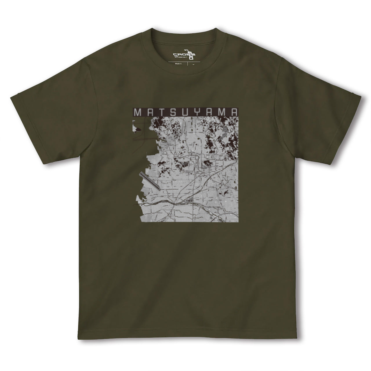 【松山(愛媛県)】地図柄ヘビーウェイトTシャツ