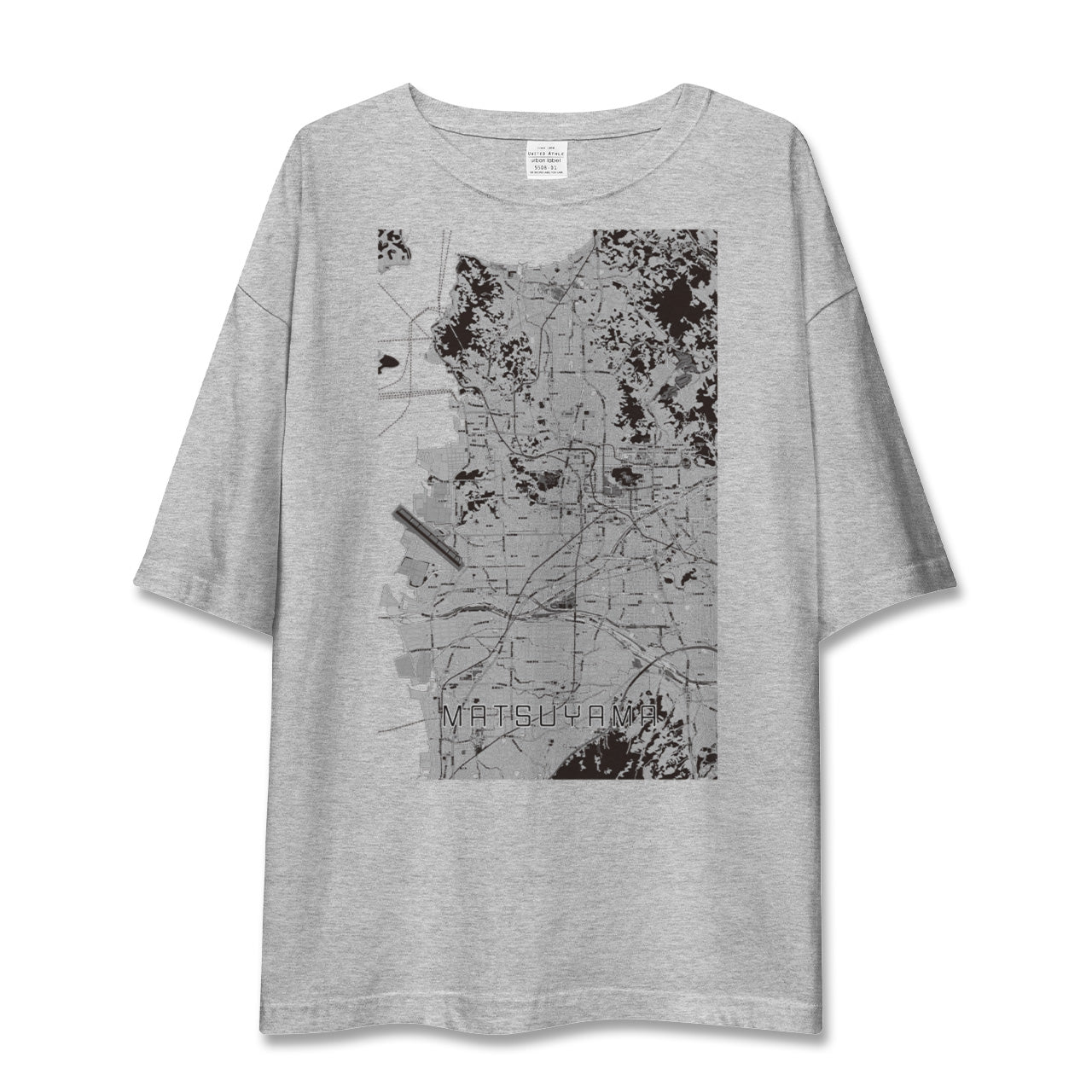 【松山(愛媛県)】地図柄ビッグシルエットTシャツ