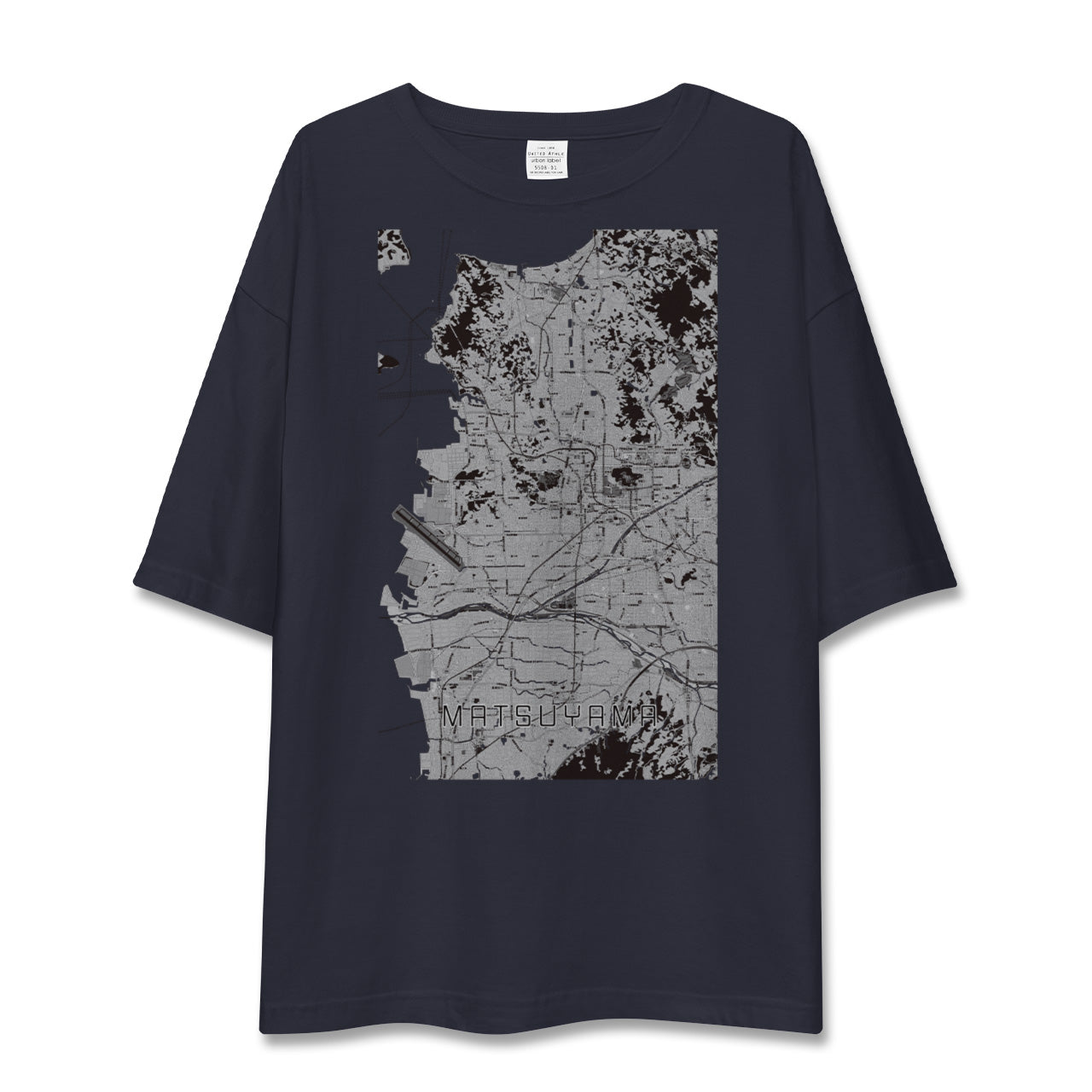 【松山(愛媛県)】地図柄ビッグシルエットTシャツ