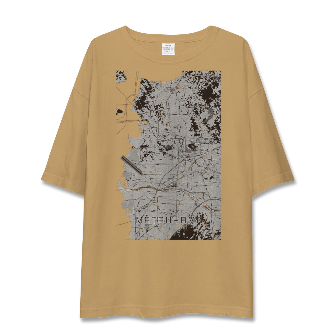 【松山(愛媛県)】地図柄ビッグシルエットTシャツ
