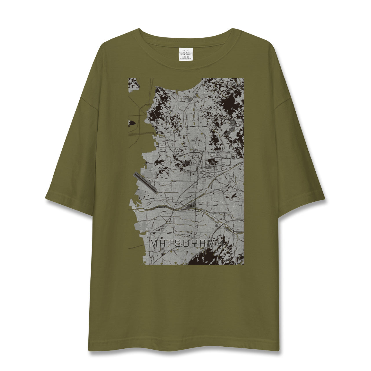 【松山(愛媛県)】地図柄ビッグシルエットTシャツ