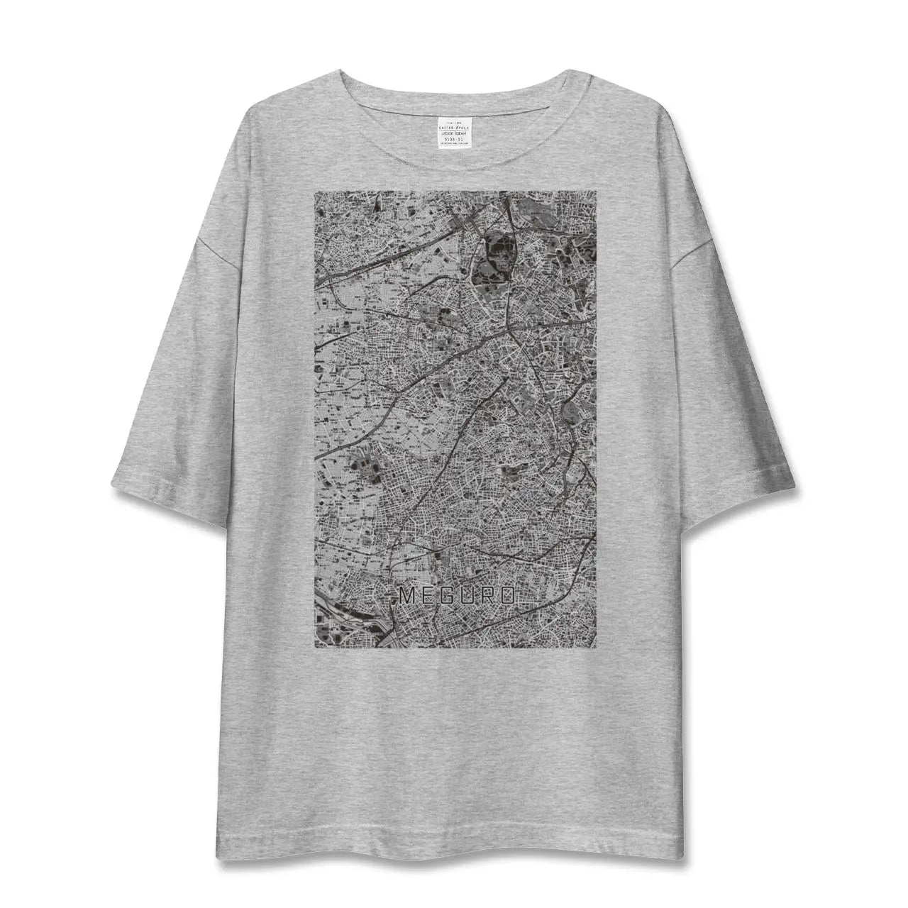 【目黒2(東京都)】地図柄ビッグシルエットTシャツ