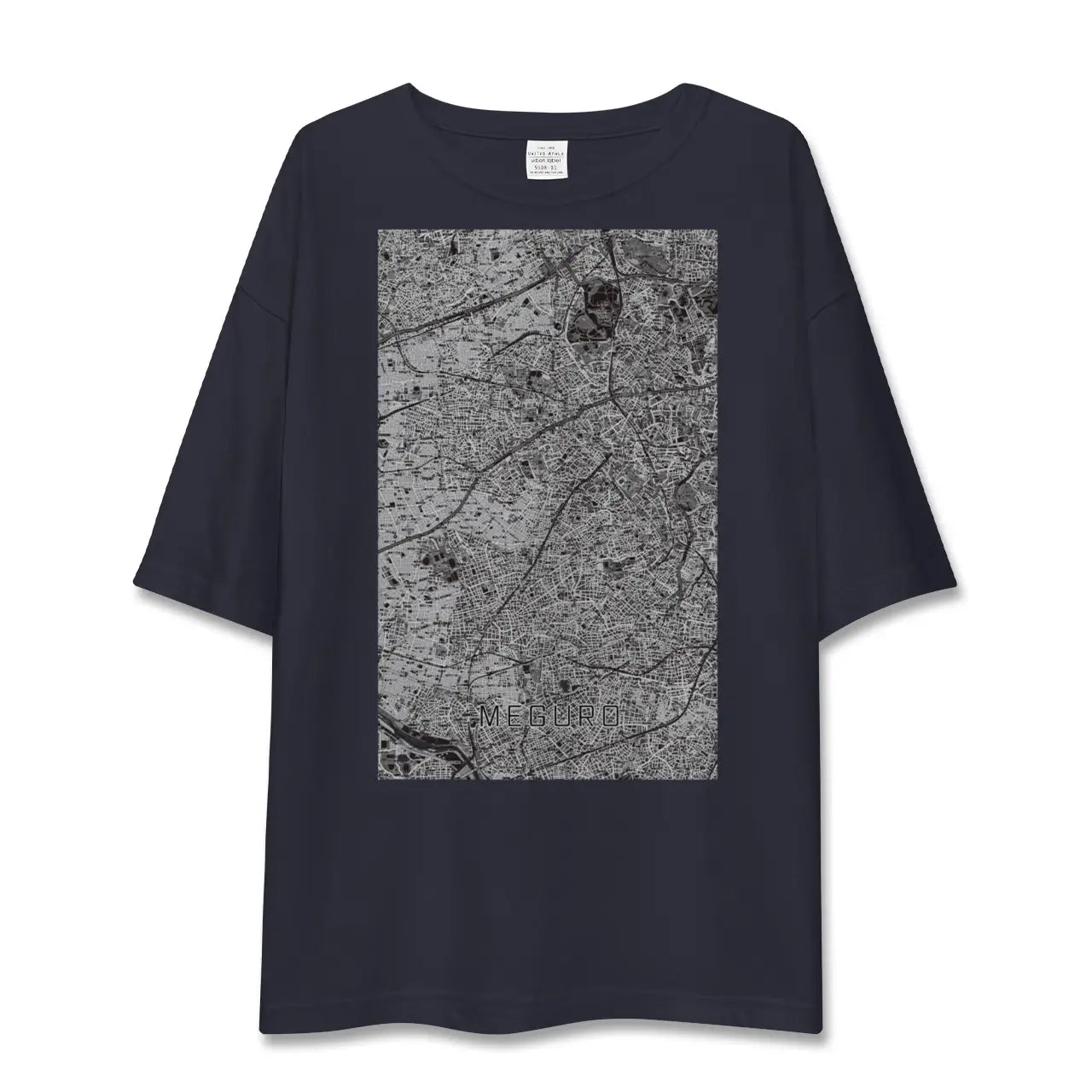 【目黒2(東京都)】地図柄ビッグシルエットTシャツ