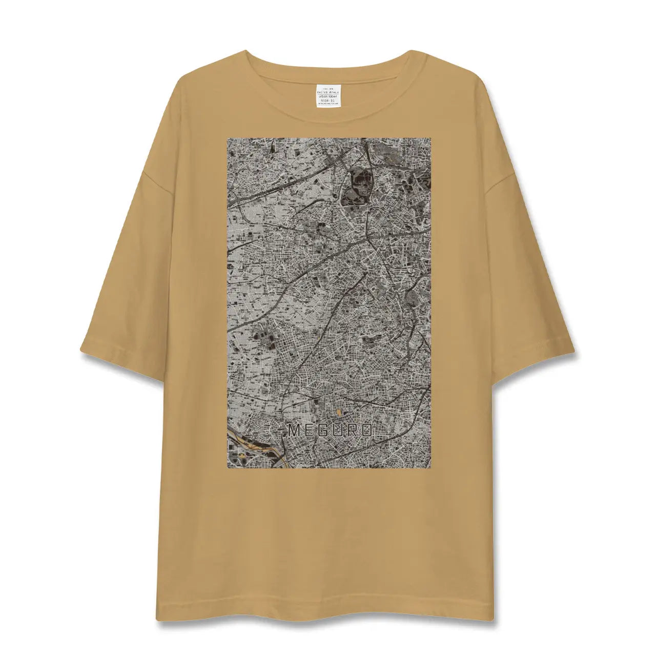 【目黒2(東京都)】地図柄ビッグシルエットTシャツ