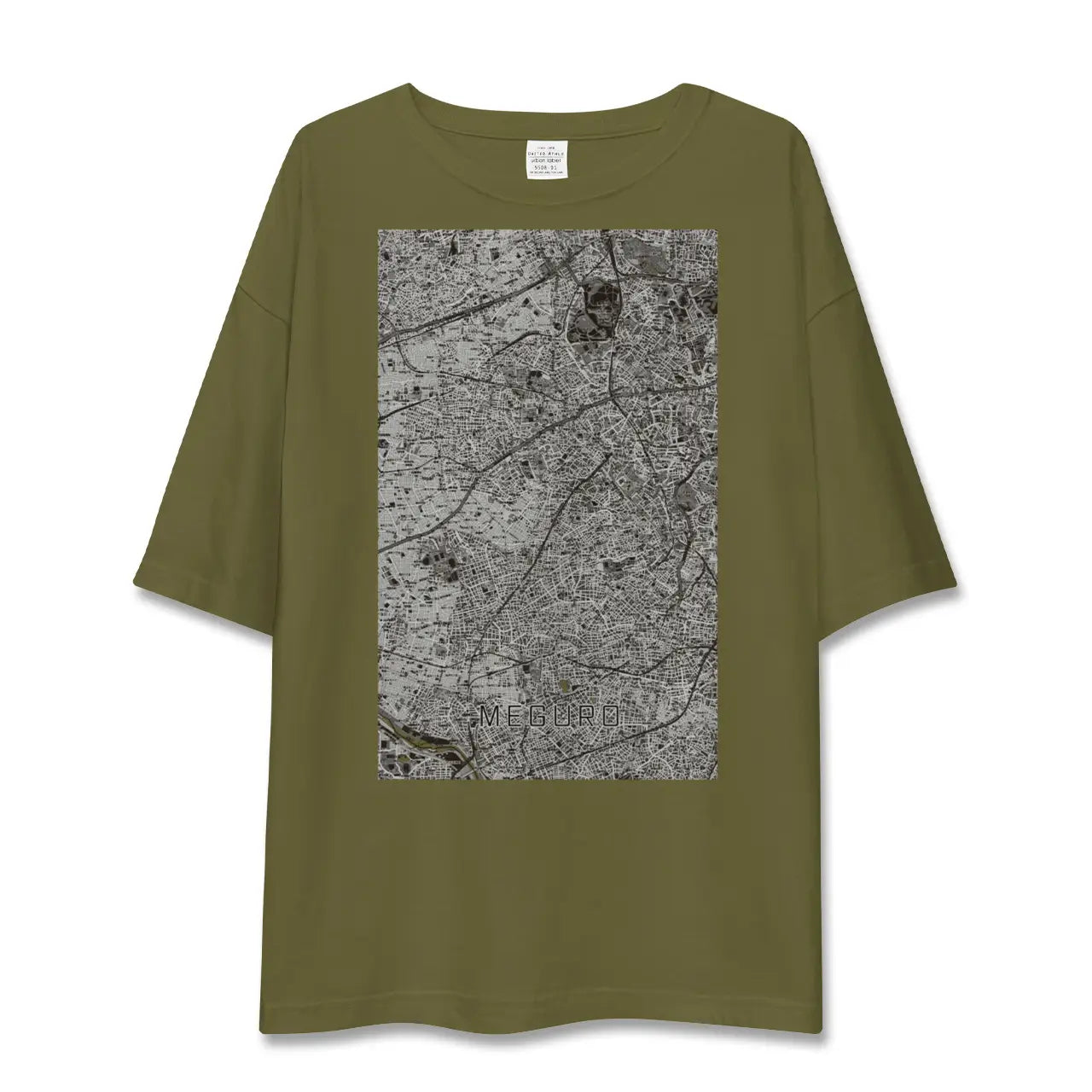 【目黒2(東京都)】地図柄ビッグシルエットTシャツ