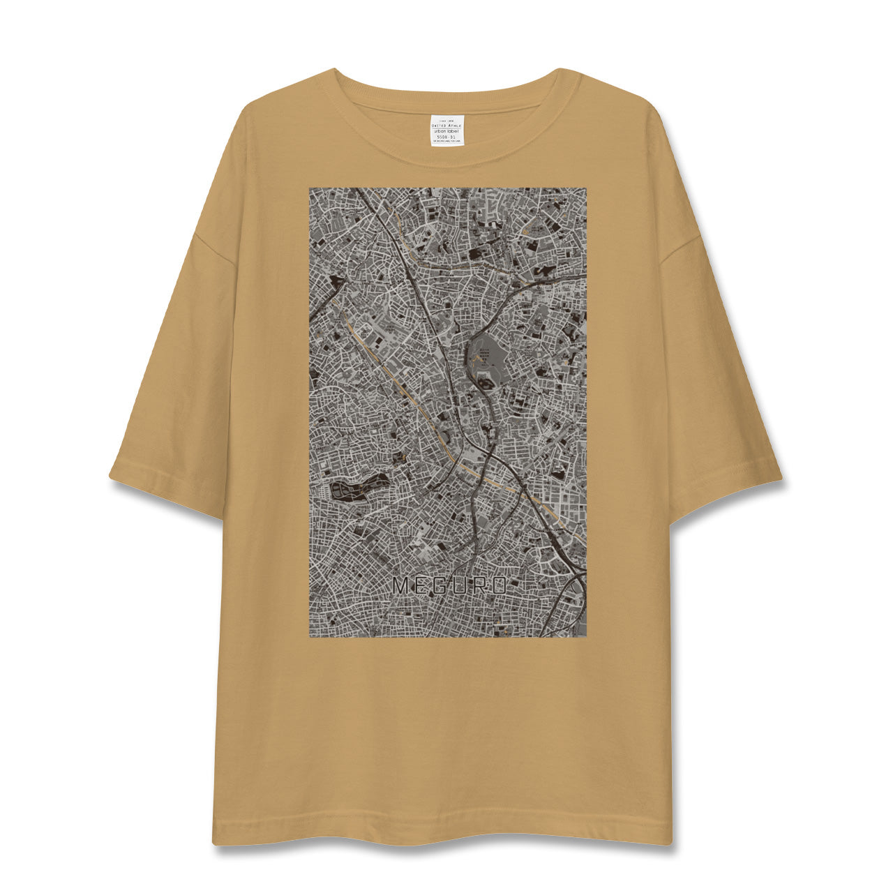 【目黒(東京都)】地図柄ビッグシルエットTシャツ