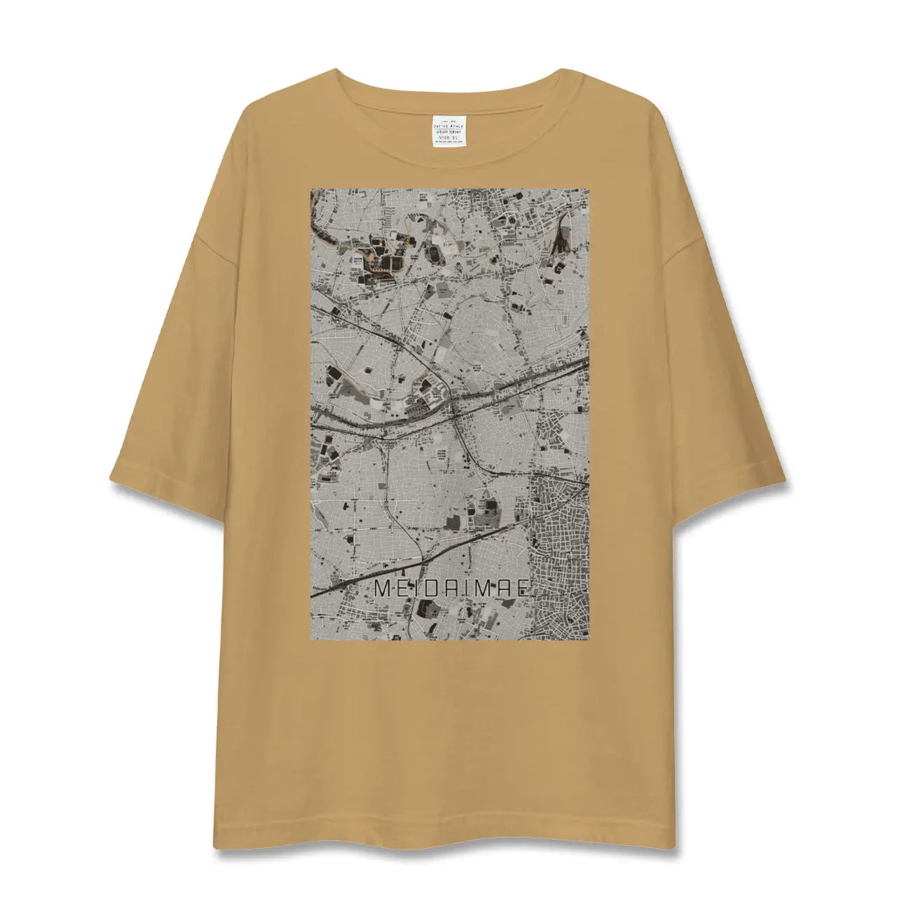 【明大前(東京都)】地図柄ビッグシルエットTシャツ