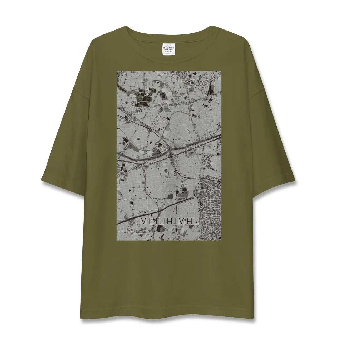 【明大前(東京都)】地図柄ビッグシルエットTシャツ