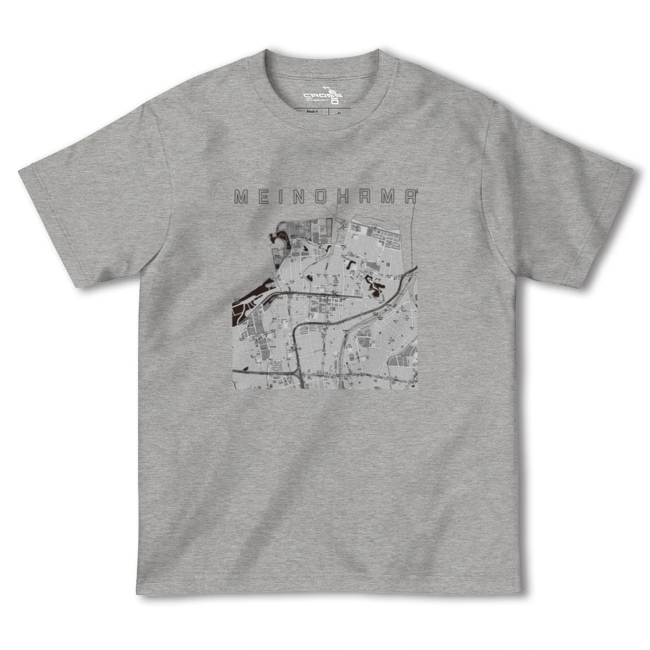 【姪浜(福岡県)】地図柄ヘビーウェイトTシャツ