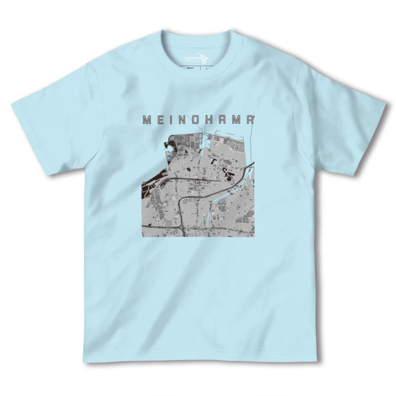 【姪浜(福岡県)】地図柄ヘビーウェイトTシャツ