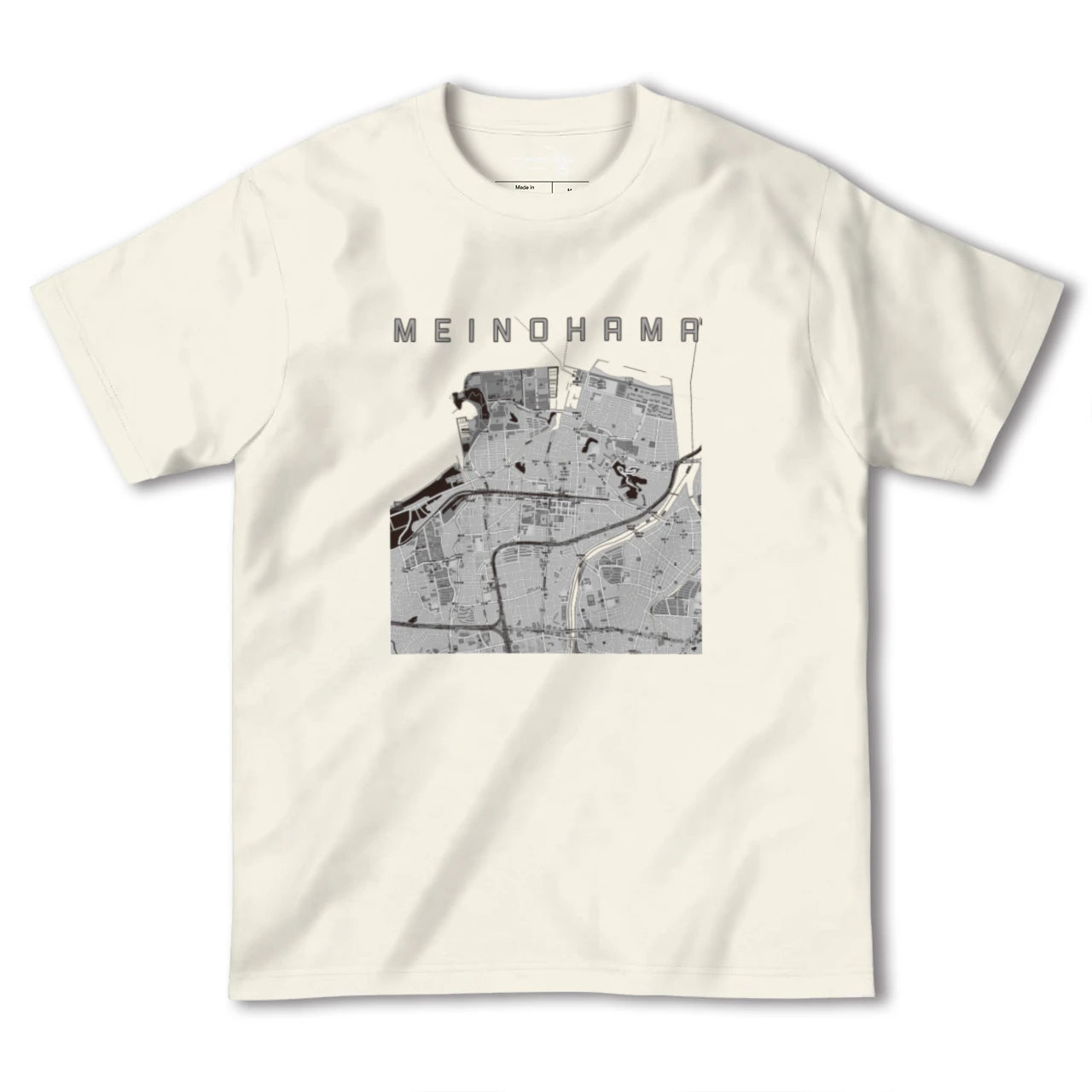 【姪浜(福岡県)】地図柄ヘビーウェイトTシャツ
