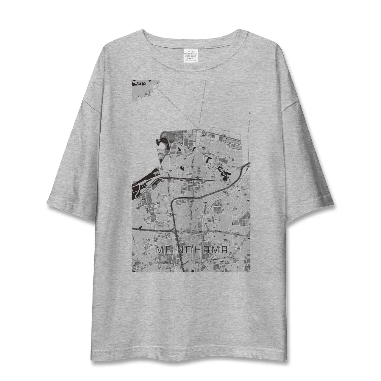 【姪浜(福岡県)】地図柄ビッグシルエットTシャツ