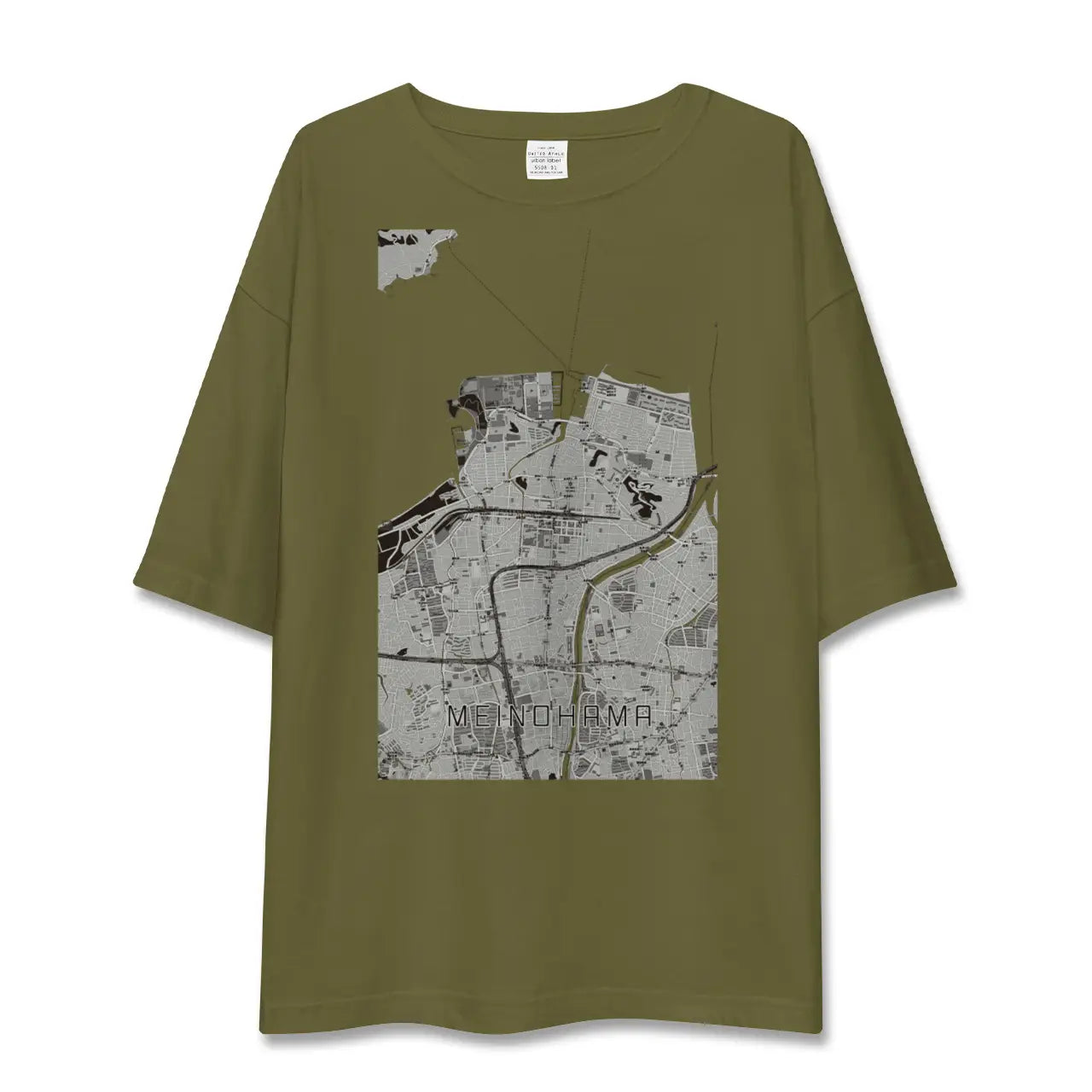 【姪浜(福岡県)】地図柄ビッグシルエットTシャツ