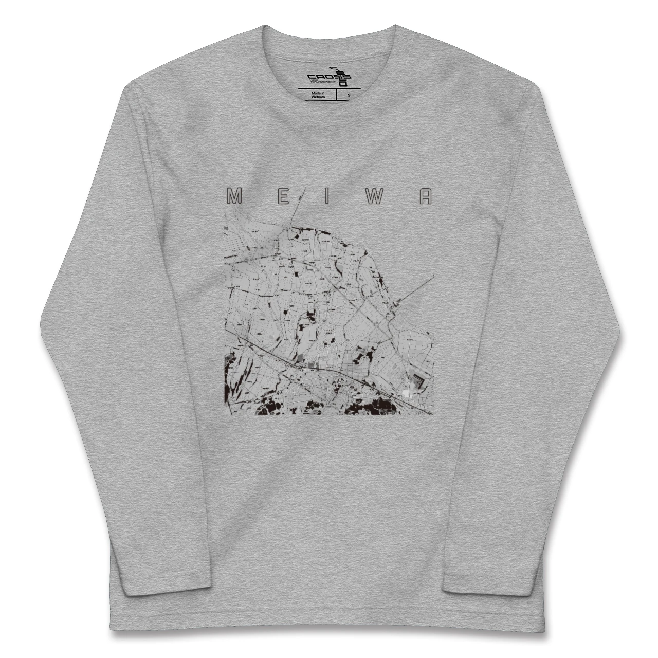 【明和(三重県)】地図柄ロングスリーブTシャツ
