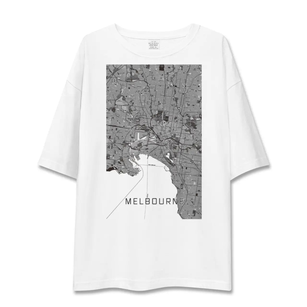 【メルボルン(オーストラリア)】地図柄ビッグシルエットTシャツ