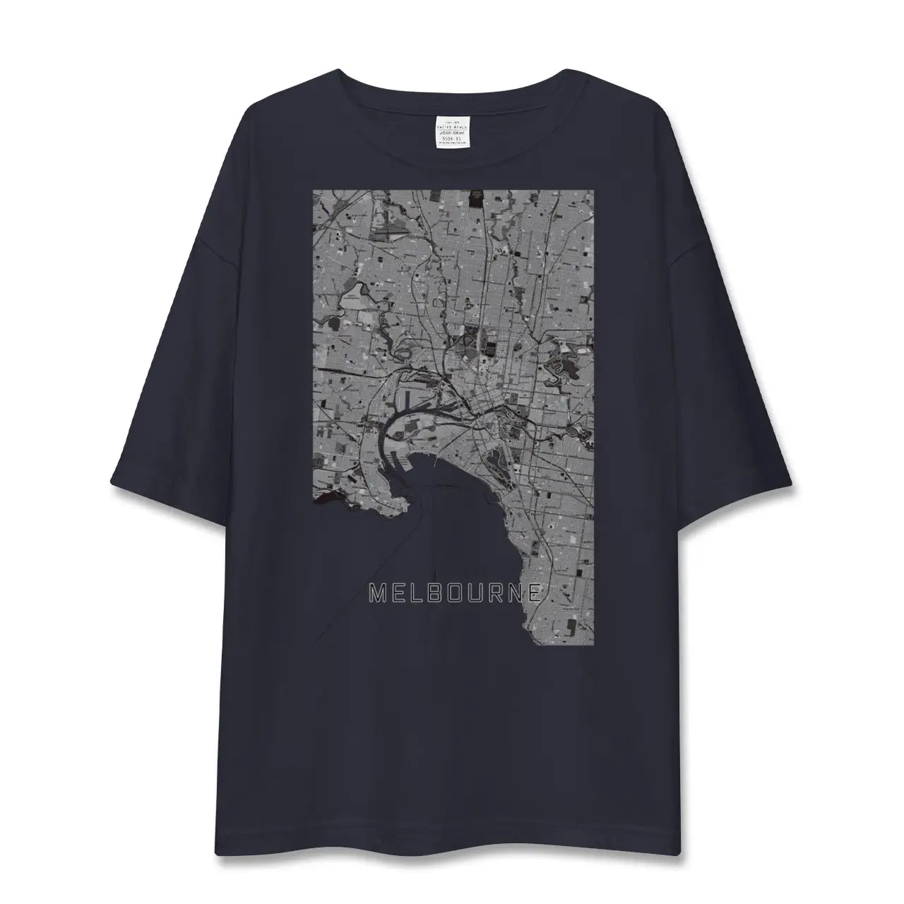 【メルボルン(オーストラリア)】地図柄ビッグシルエットTシャツ